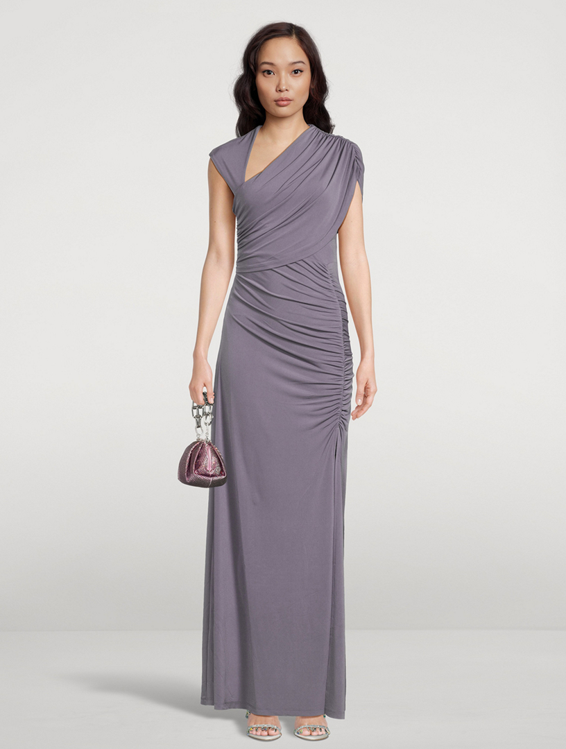 HERVE LEGER Ruched Jersey Gown Holt Renfrew