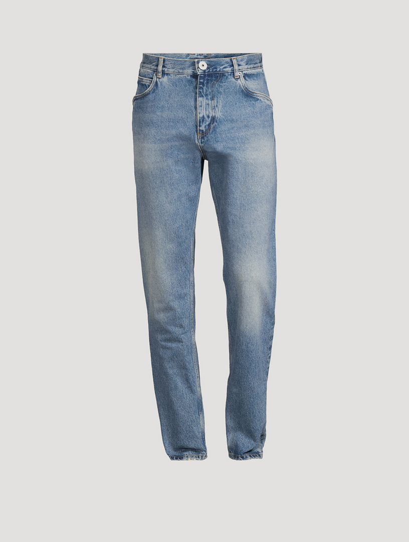 Cotton Straight-Leg Jeans