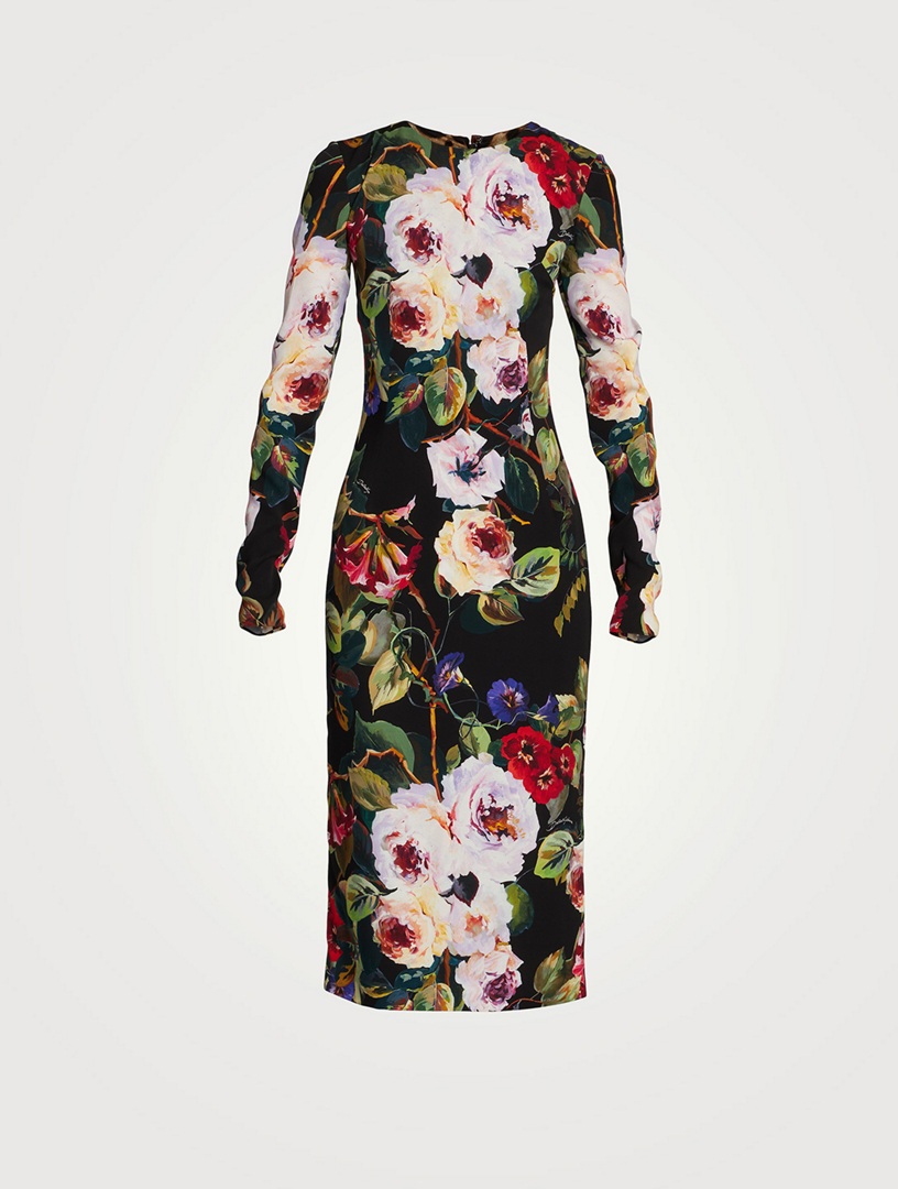 Dolce gabbana best sale black floral dress