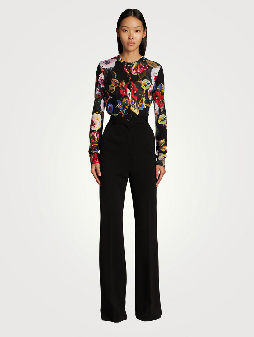 Jersey Milano Rib Flared Pants