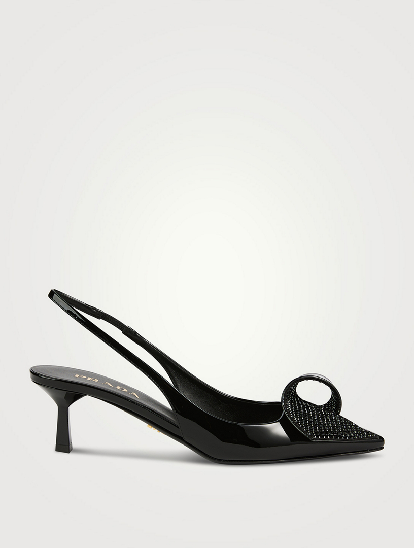 Prada bow slingback on sale pump