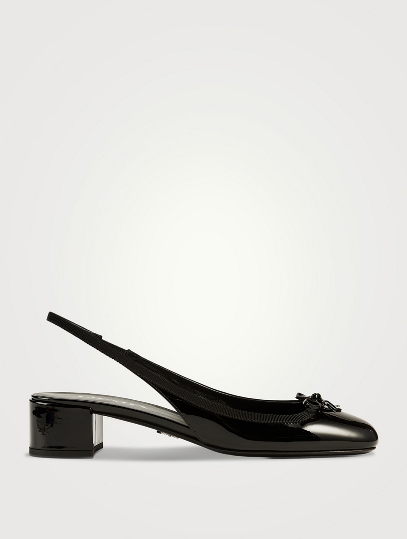 Patent Leather Slingback Pumps