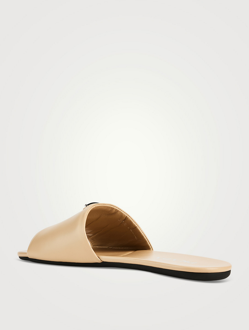 PRADA Leather Slide Sandals | Holt Renfrew