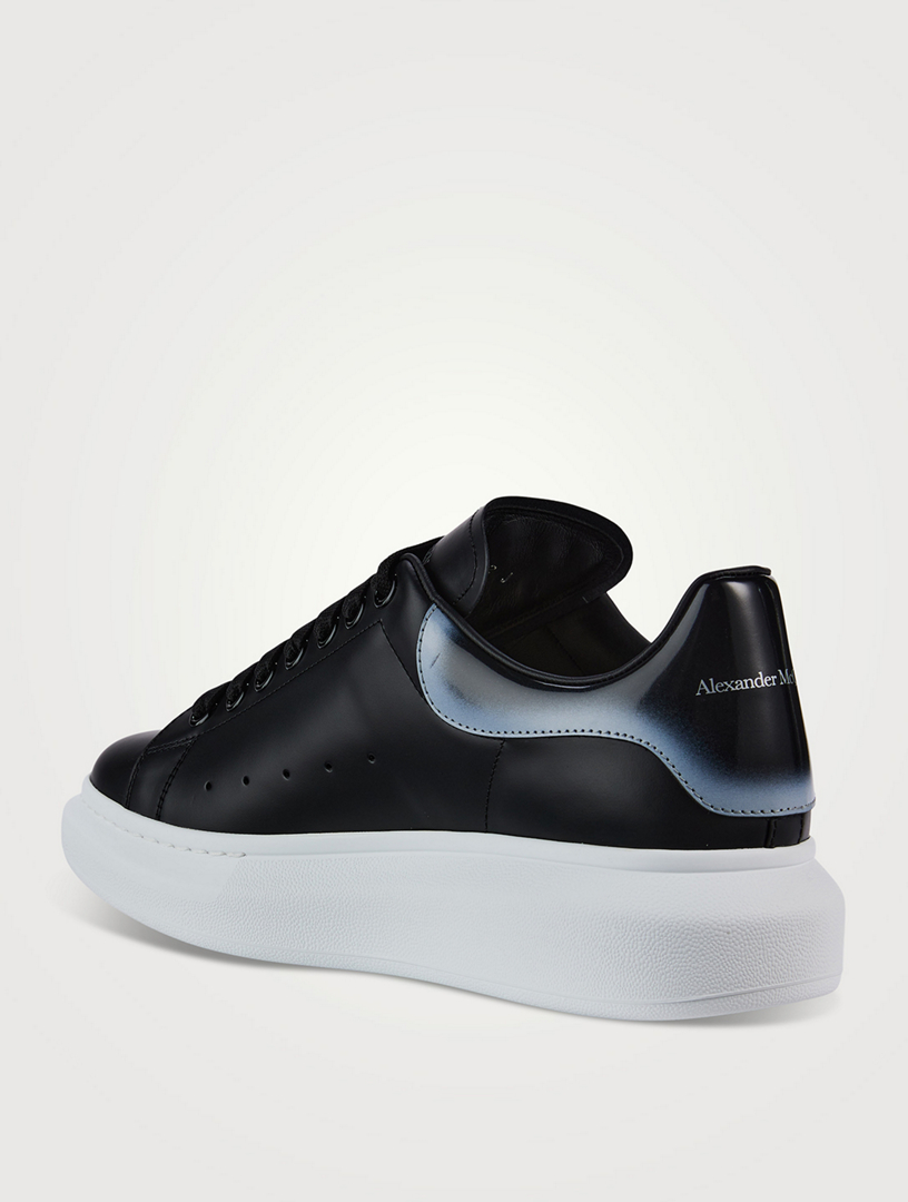 Oversized leather sneakers in black - Alexander Mc Queen