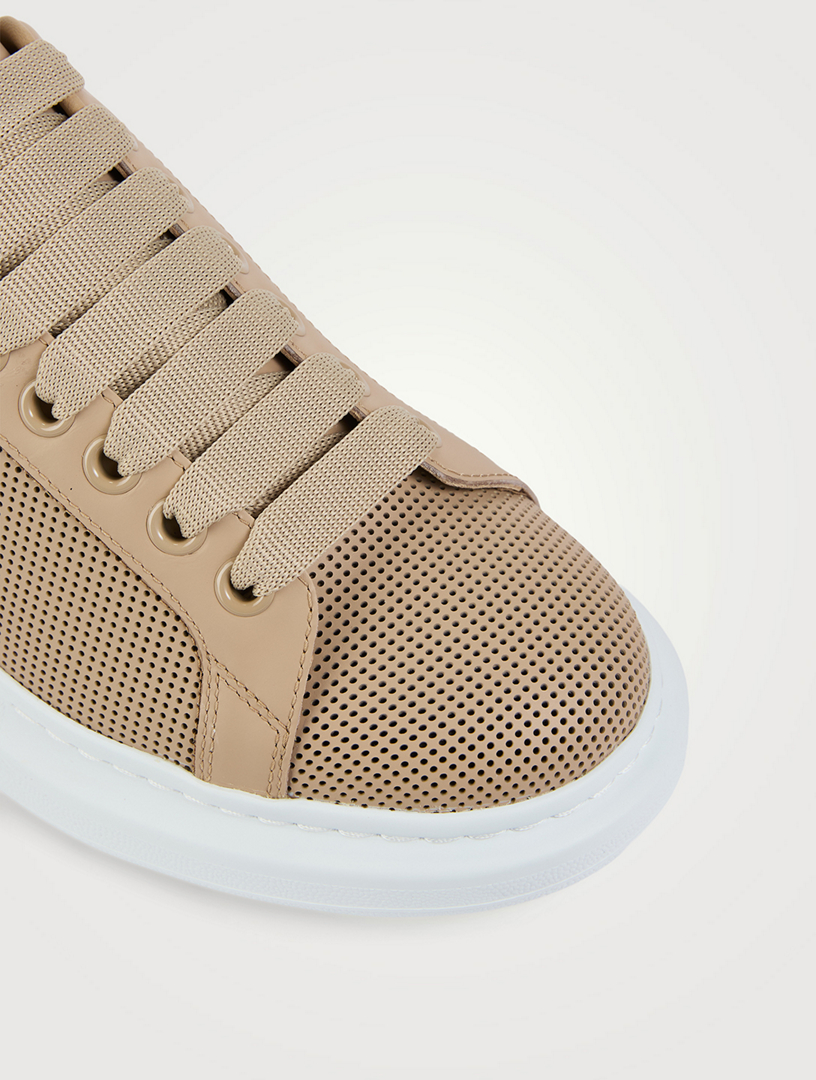 Perforated Oversized Leather Sneakers