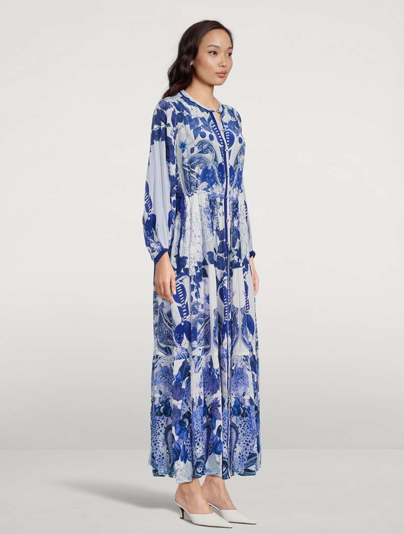 Josefina Long Sleeve Printed Maxi Dress