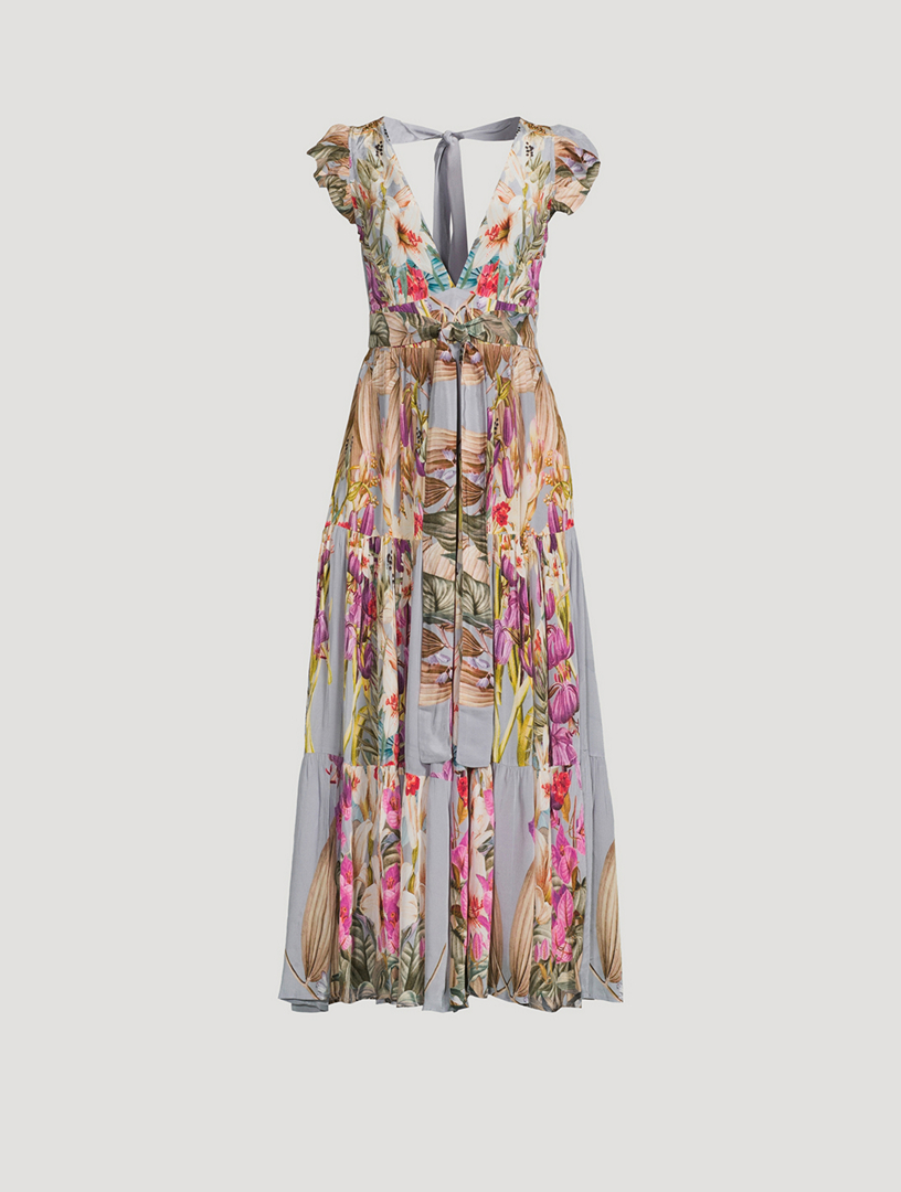 CAROLINA K Mila Printed Maxi Dress