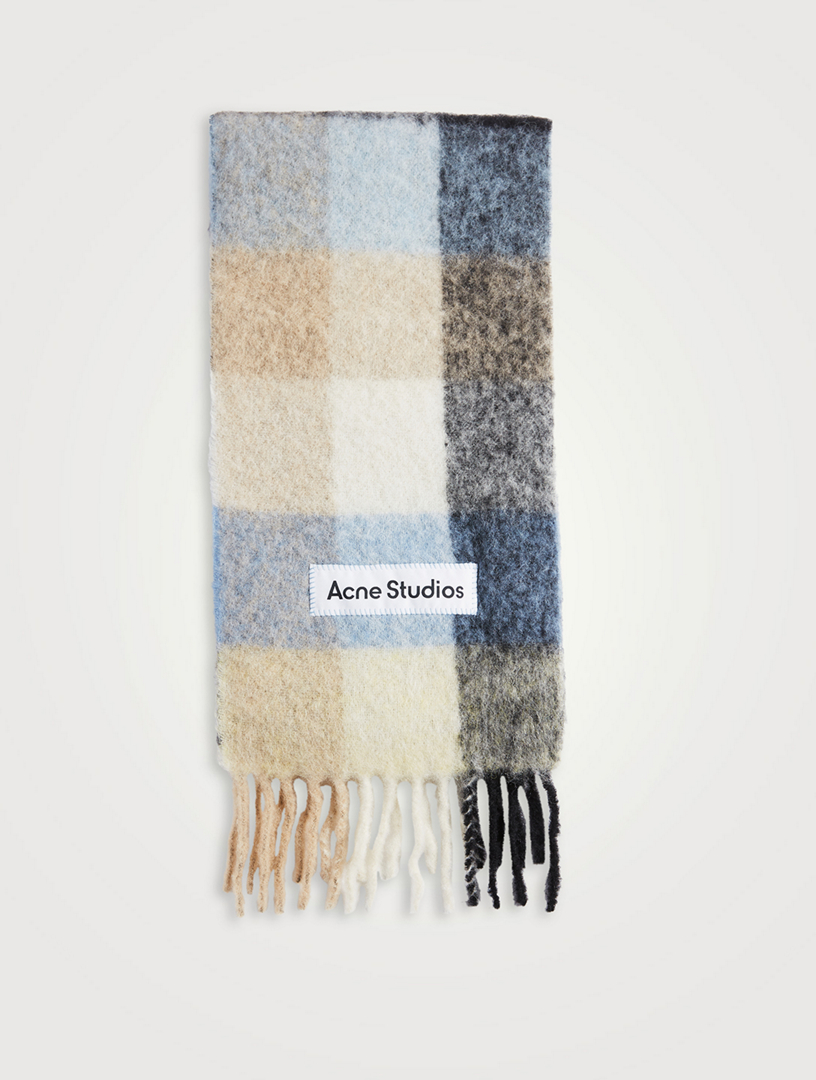 Multi Check Wool-Blend Scarf