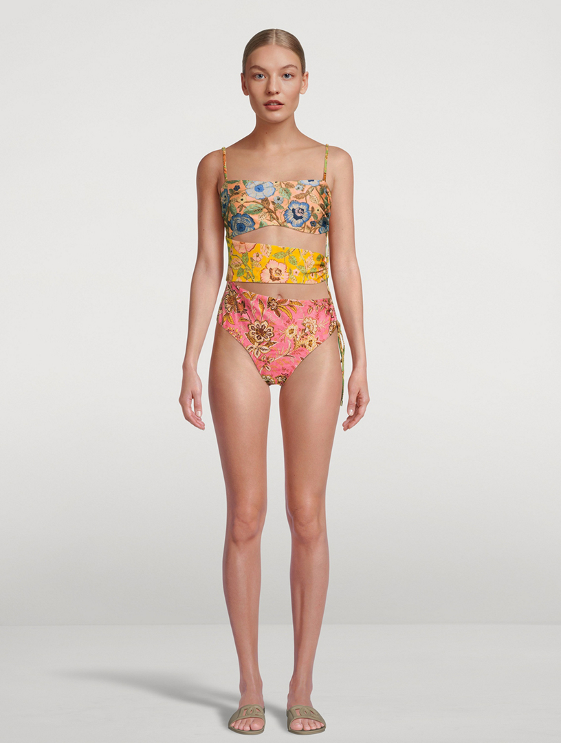 ZIMMERMANN Junie Cut-Out One-Piece Swimsuit In Floral Print