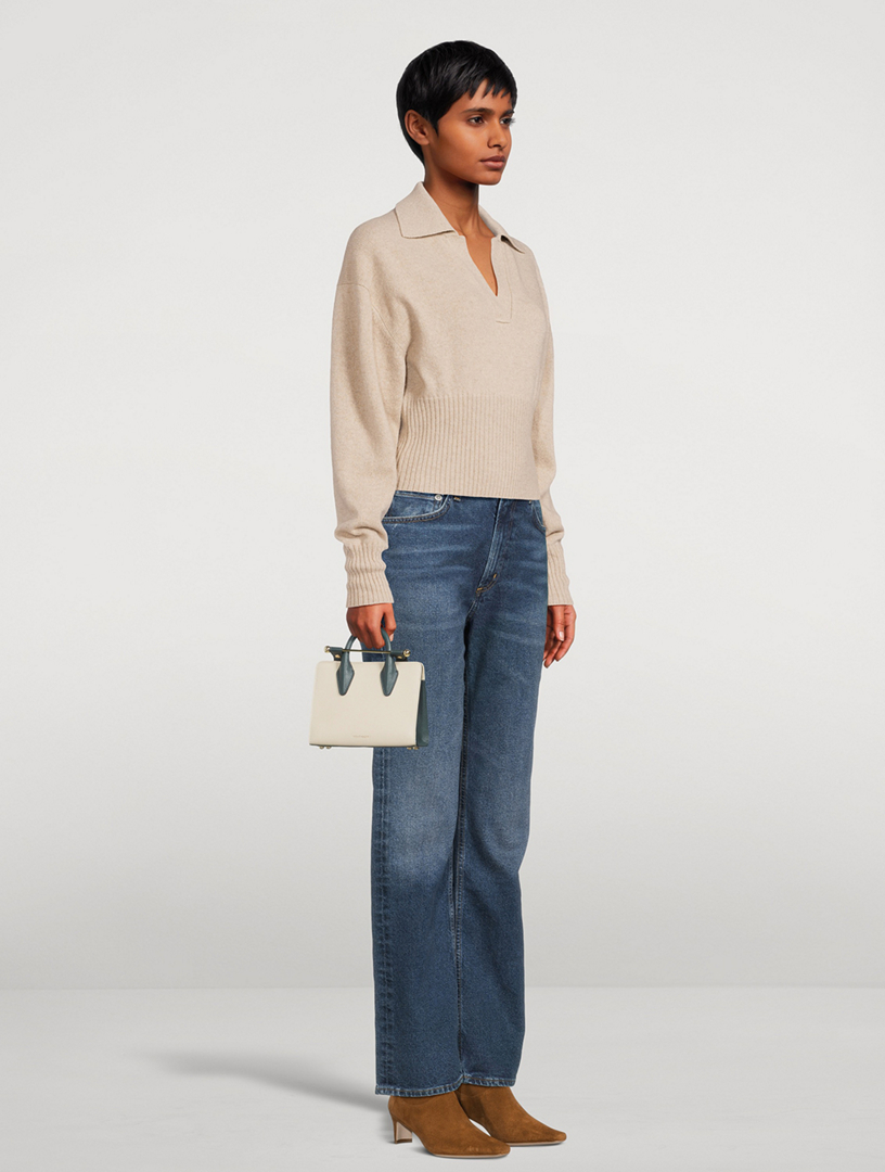 Nano Bicolour Leather Tote Bag