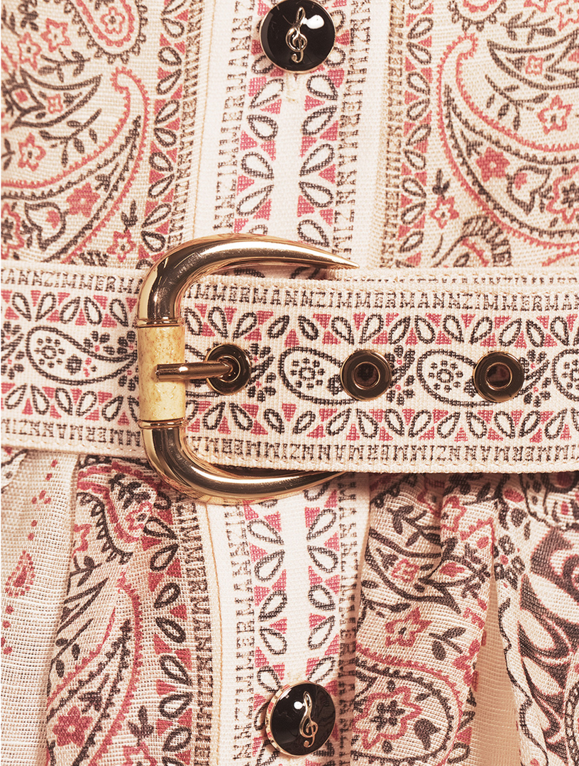 Matchmaker Belted Shirt Dress Bandana Print