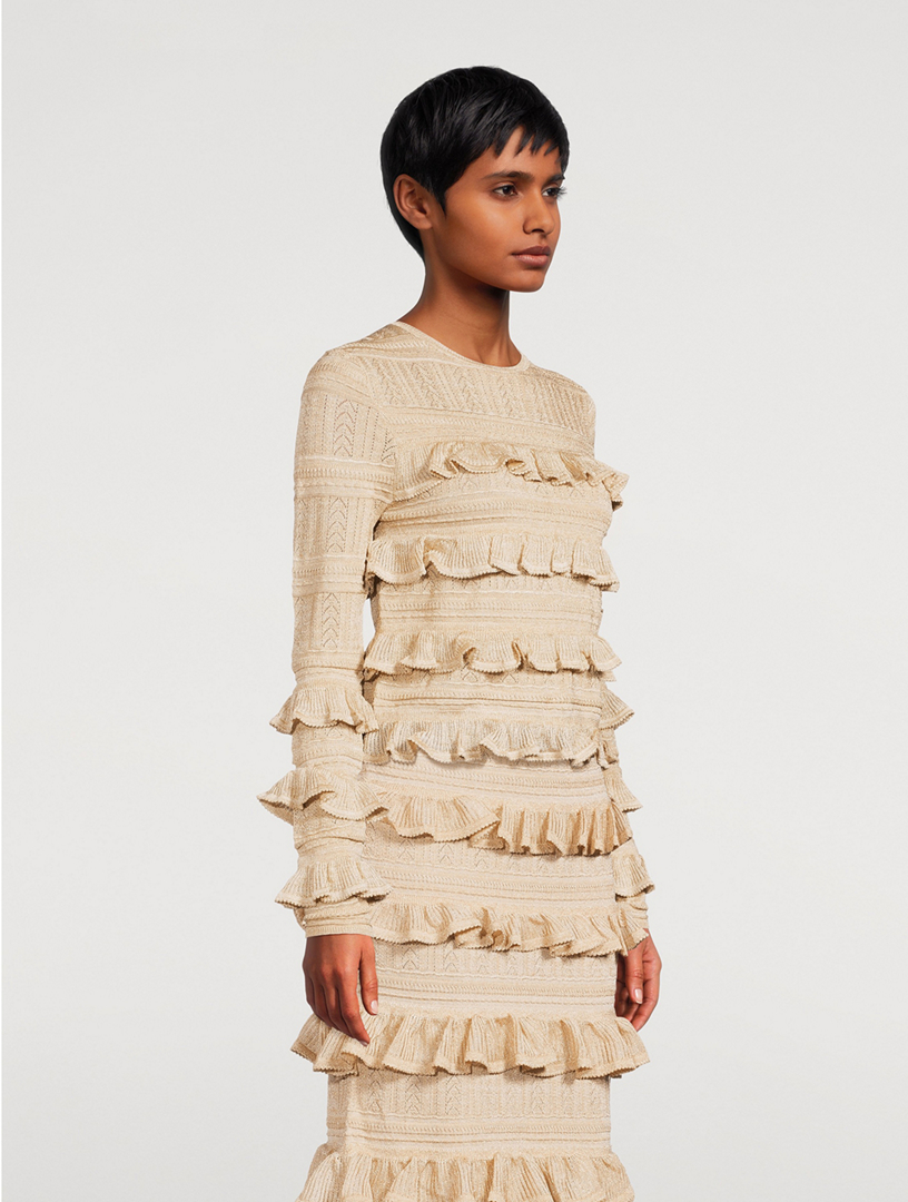 Matchmaker Ruffled Lurex Top