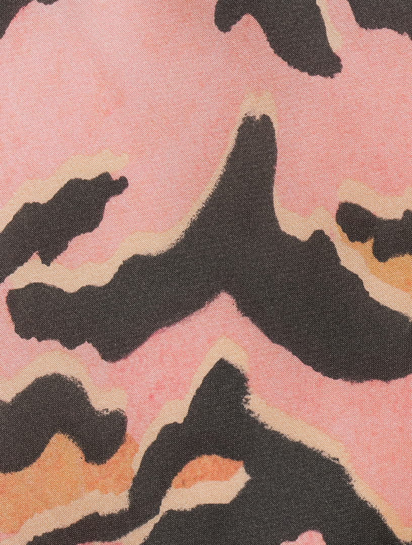 Matchmaker Bias Silk Skirt Tiger Stripe Print