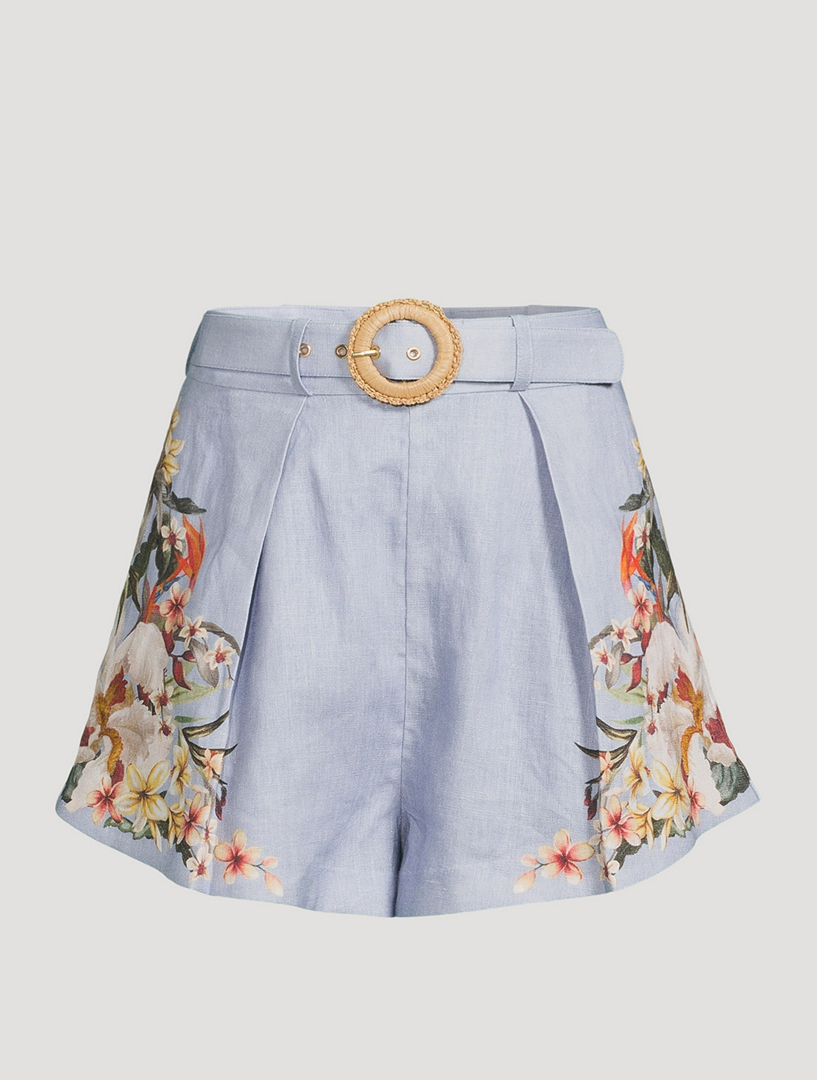 Lexi Belted Shorts Floral Print
