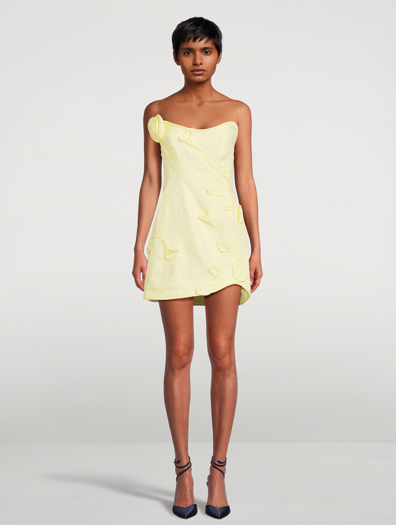 ZIMMERMANN Matchmaker Rose Appliqu Linen Mini Dress | Holt Renfrew
