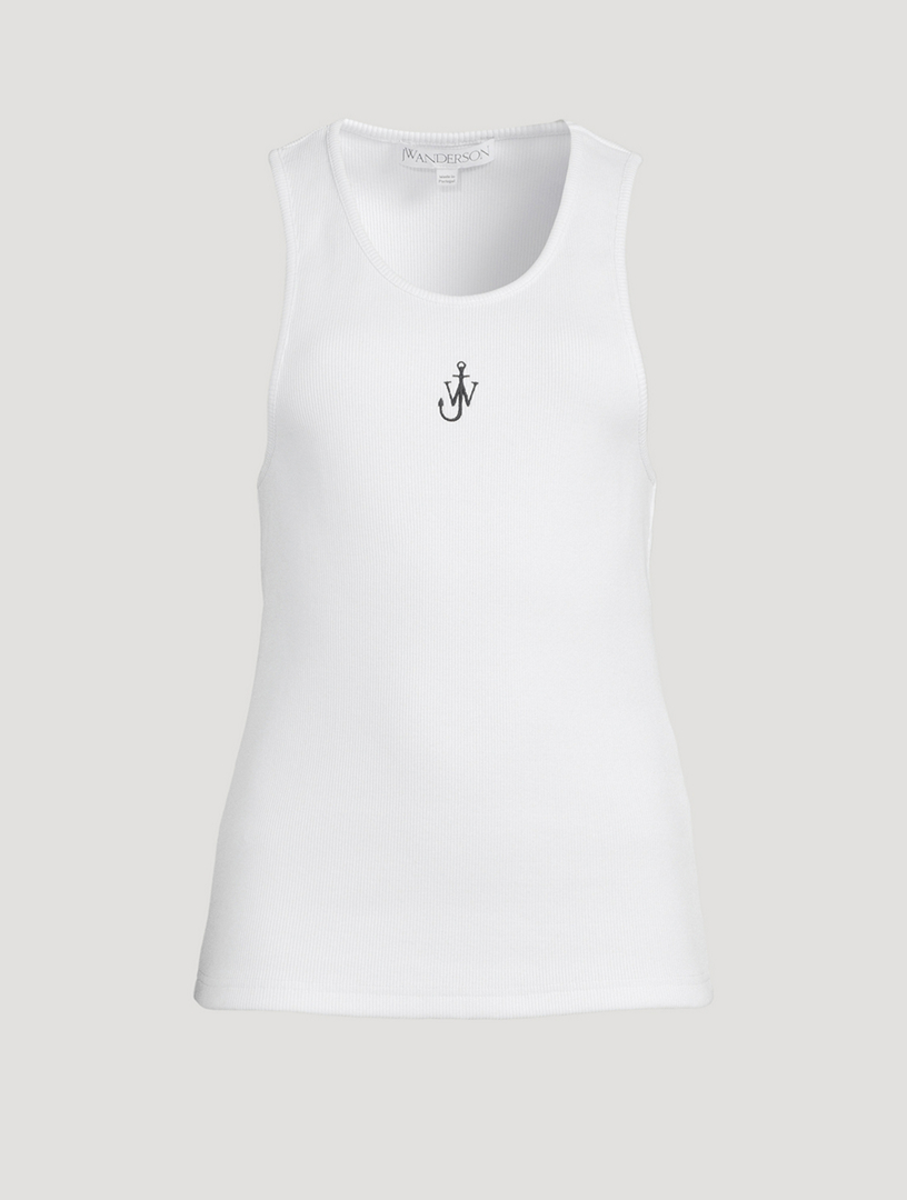 Anchor-Embroidered Tank Top
