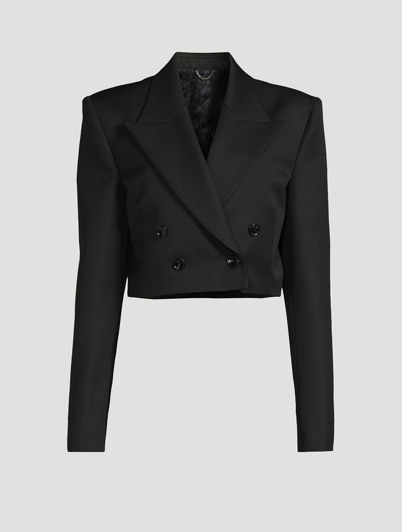 Cropped Double-Breasted Blazer
