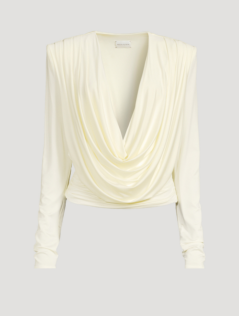 Draped Jersey Blouse