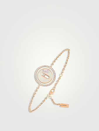 Lucky Move 18K Rose Gold Bracelet With Pearl And Diamonds