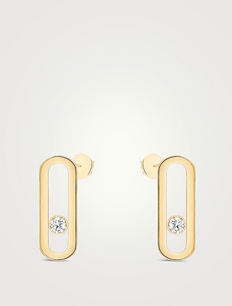 Move Uno 18K Gold Earrings With Diamonds