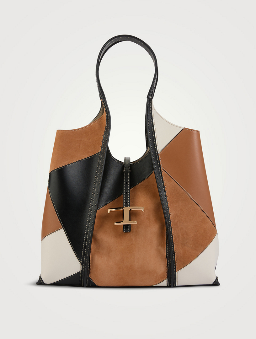 Medium T Timeless Leather And Suede Shopping Bag