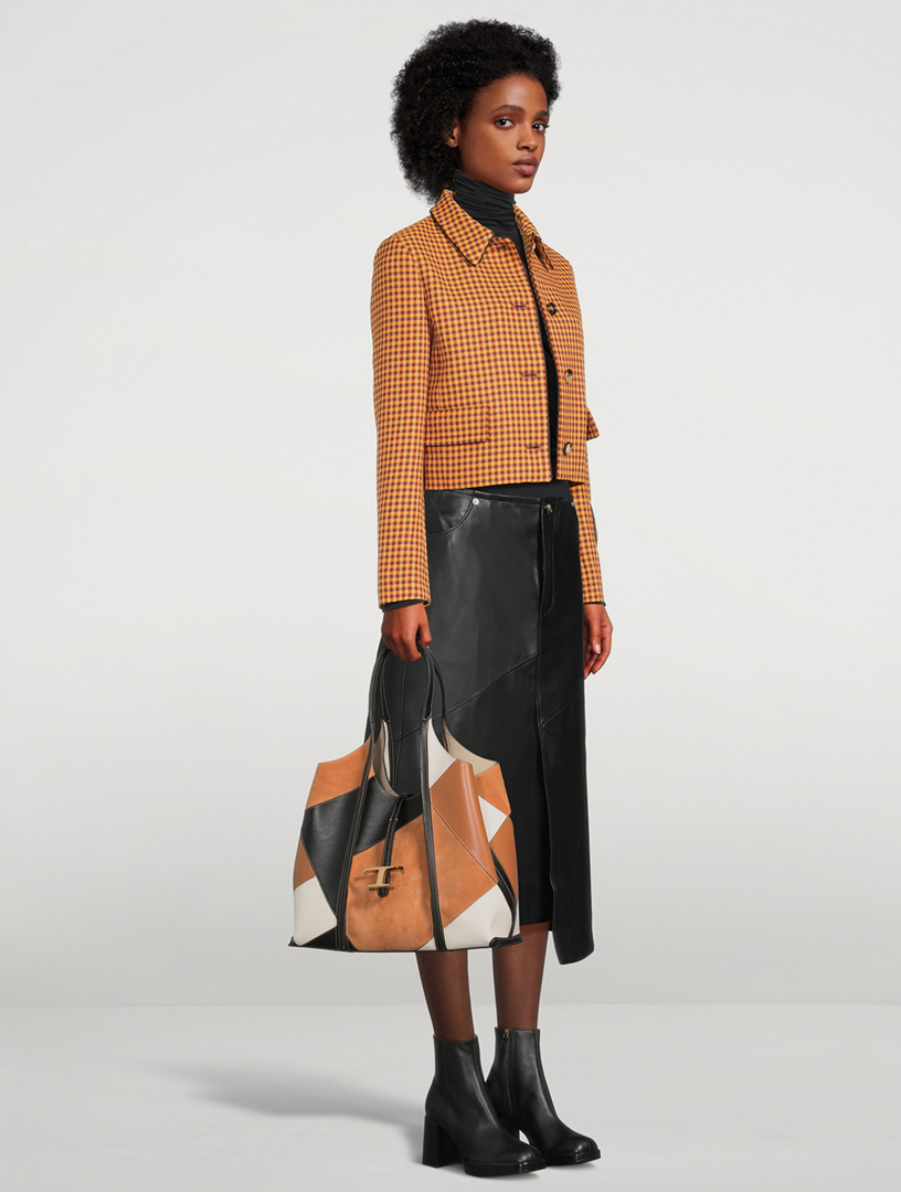 Medium T Timeless Leather And Suede Shopping Bag