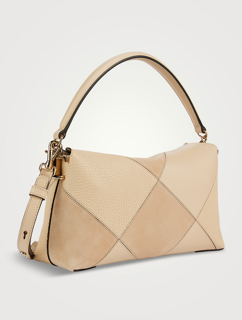 Leather patchwork shoulder bag online