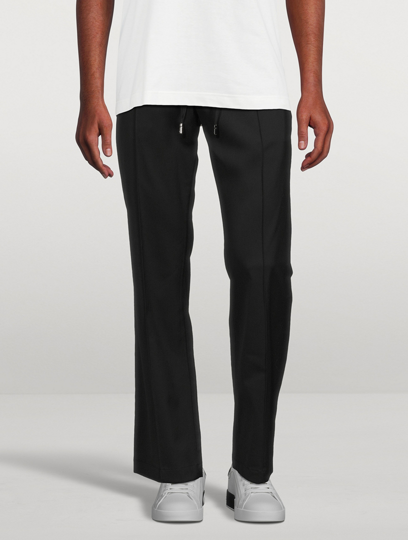 Wool-Blend Straight-Leg Pants