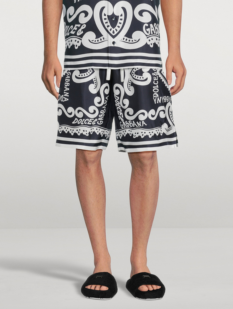Silk Shorts Marina Print