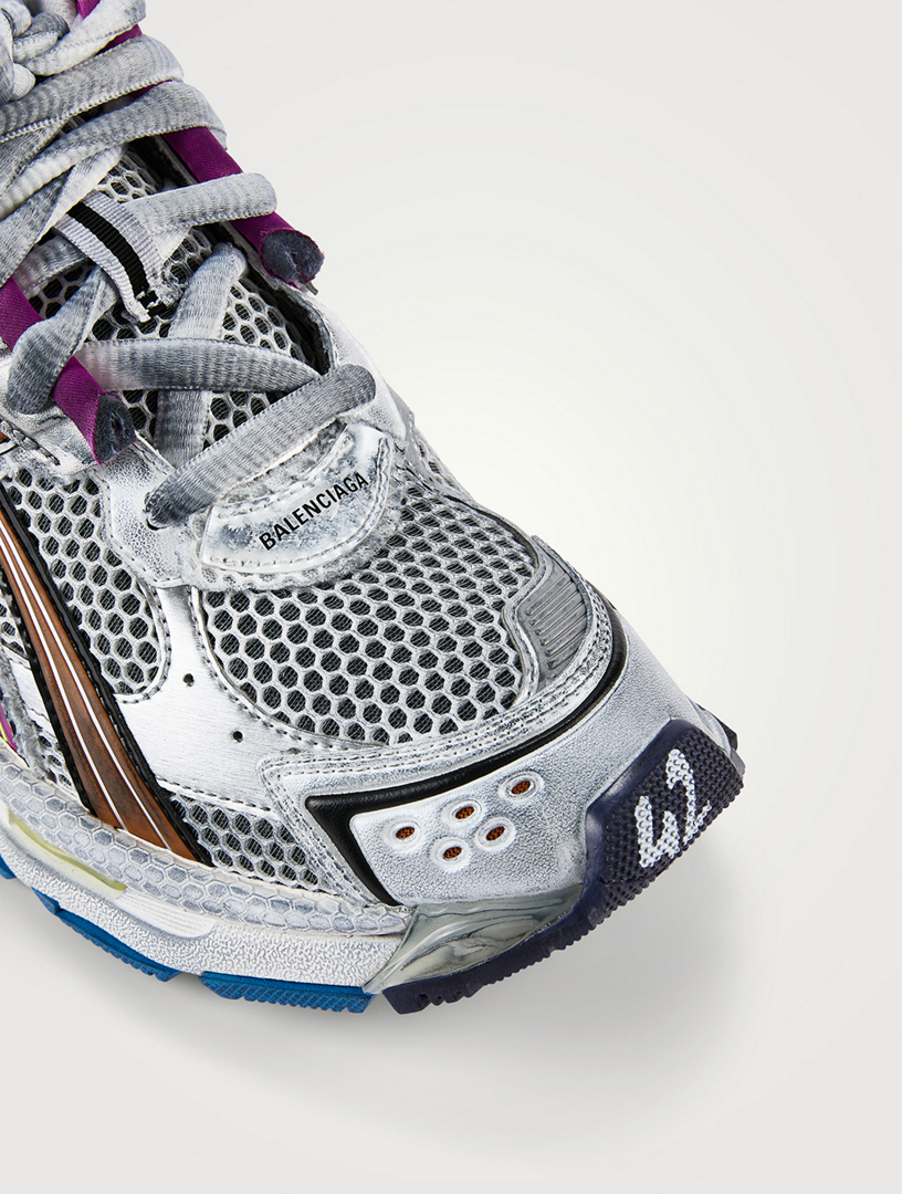 Mesh And Nylon Runner Sneakers