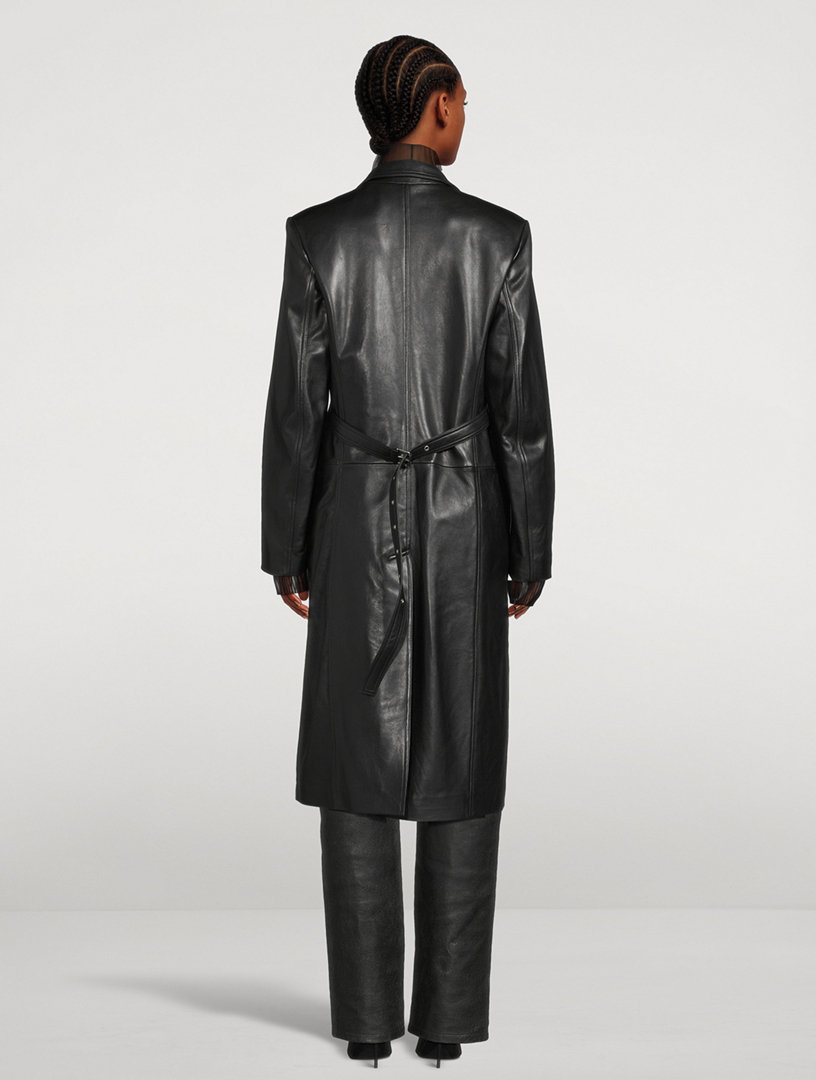 HELMUT LANG Tailored Leather Coat | Holt Renfrew