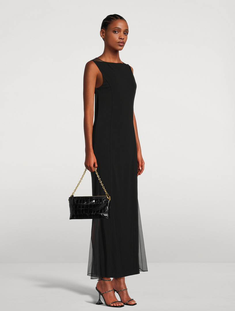 halloween maxi dress Widow Halloween Chiffon Lace Maxi Dress