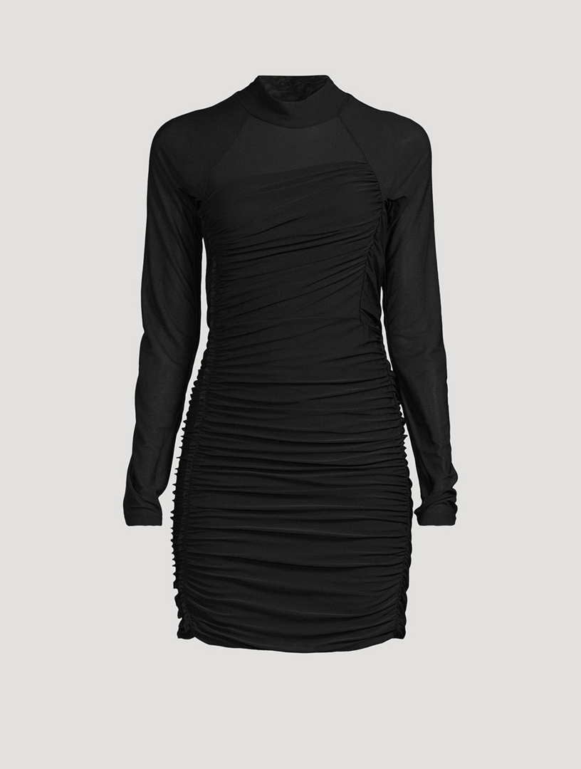 HELMUT LANG Ruched Jersey Mini Dress | Holt Renfrew