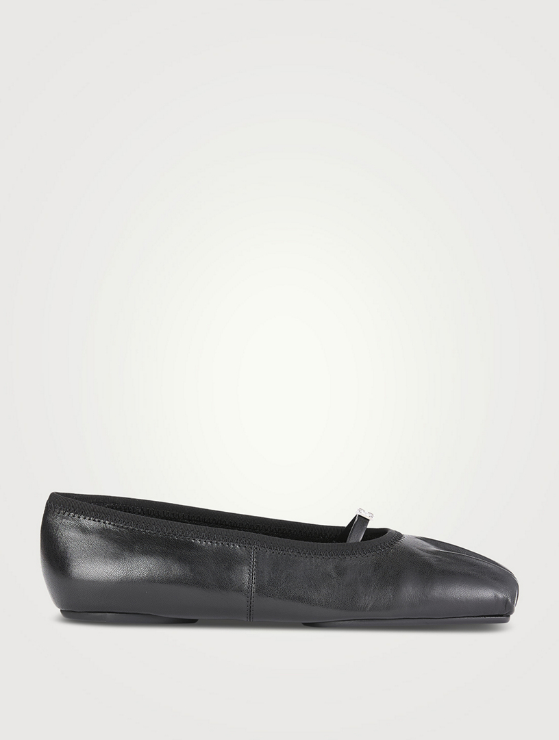 4G Leather Ballet Flats