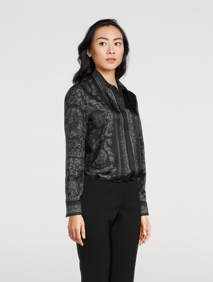 Silk Shirt Barocco Print