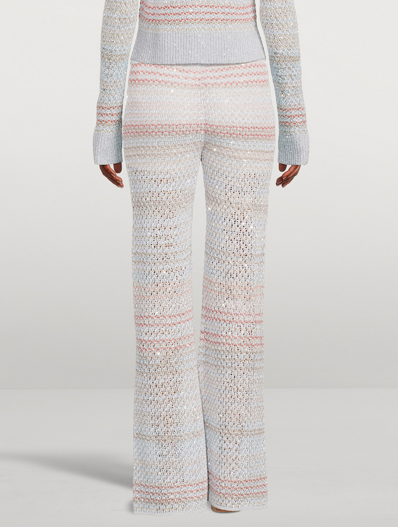 Sequin Mesh Trousers