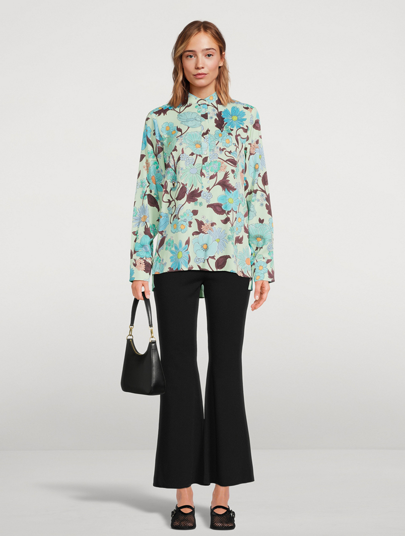 Stella McCartney Garden-print blouse - Green