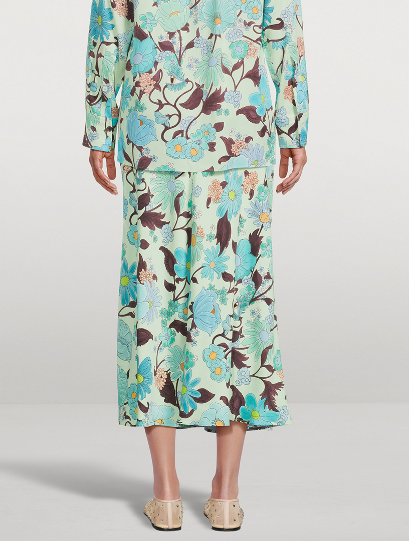 Midi Skirt Lady Garden Print
