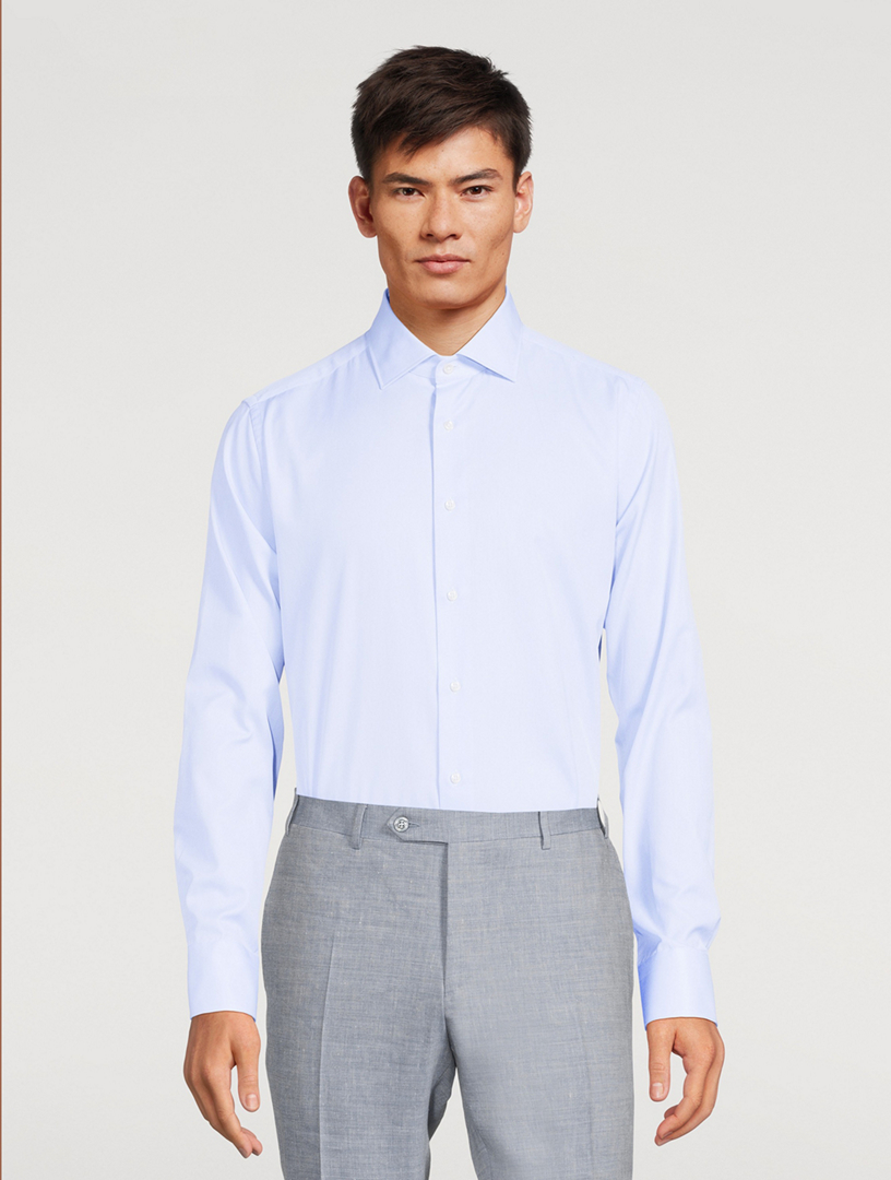 Calvin Klein Slim Fit Spread Collar Mini Texture Dress Shirt, Clearance  Dress Shirts