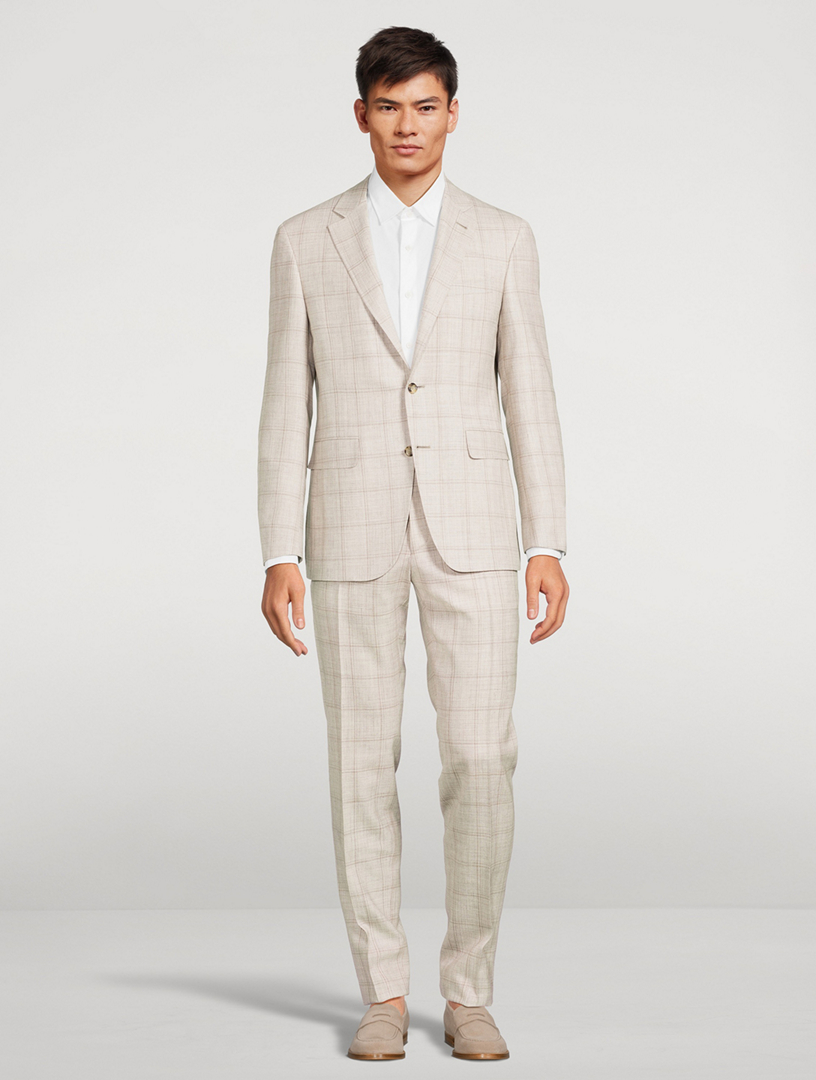 Wool Silk And Linen Two-Piece Suit