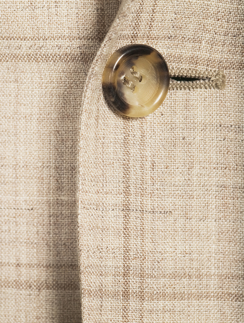 Wool Silk And Linen Two-Piece Suit