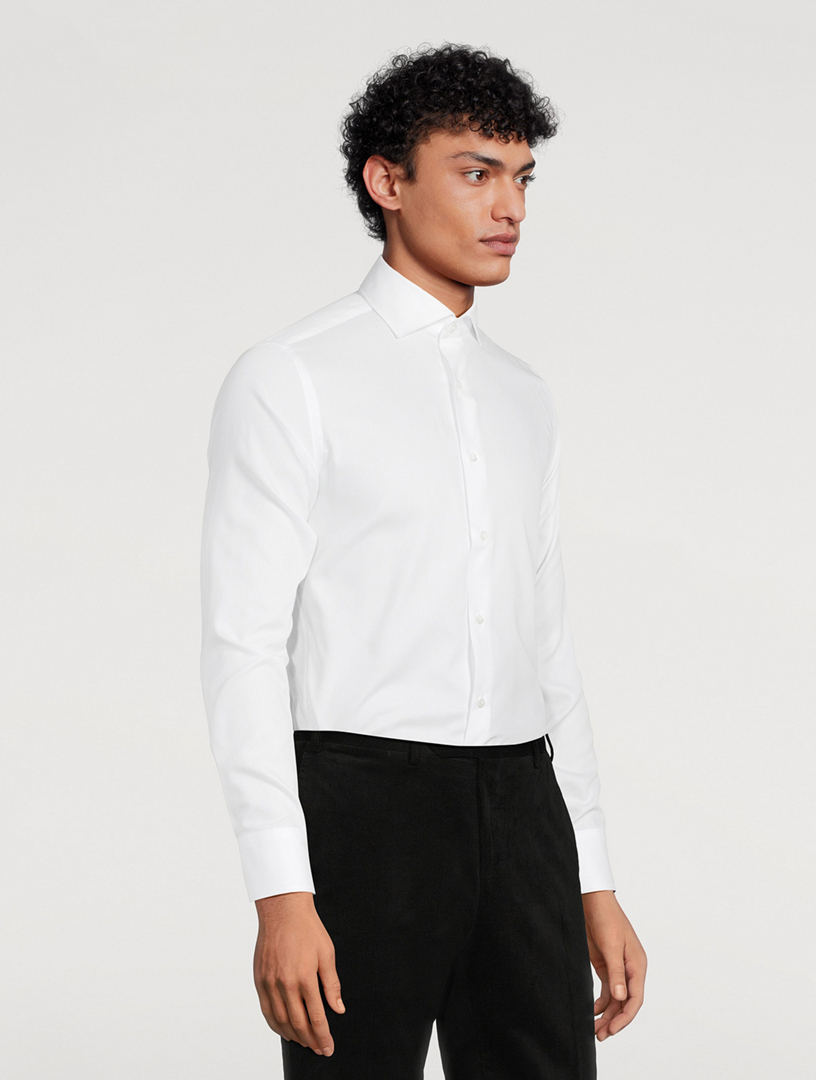 Cotton Textured Dress Shirt