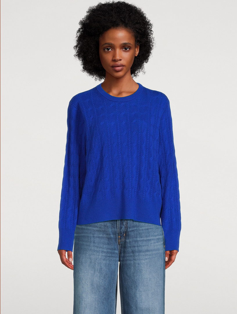 Cable cashmere sweater sale