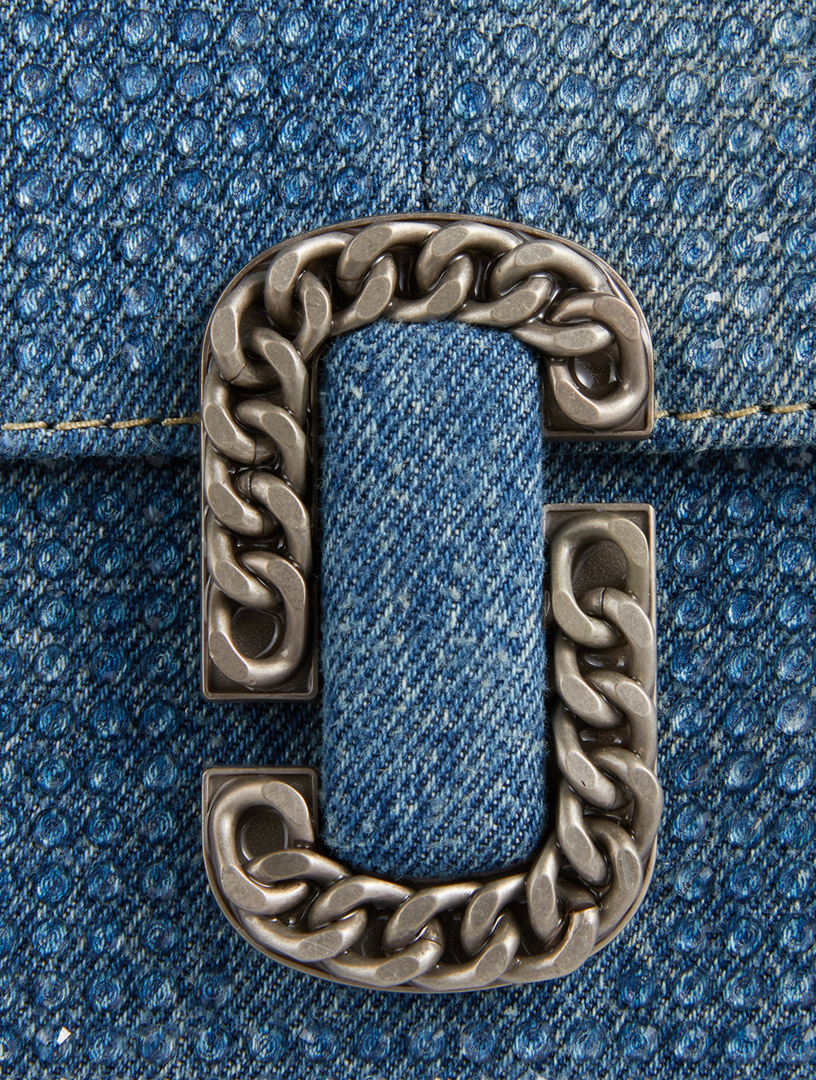 The Mini St. Marc Crystal Denim Top Handle Bag