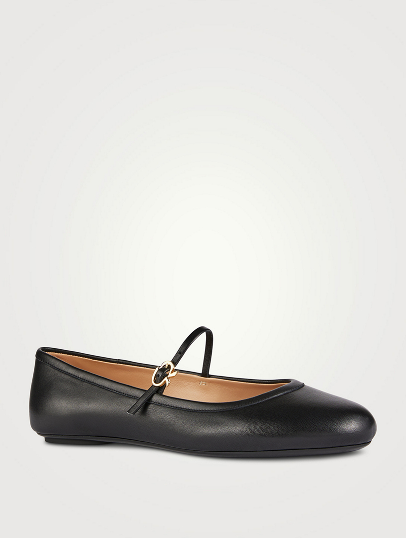 Carla Leather Mary Jane Ballet Flats