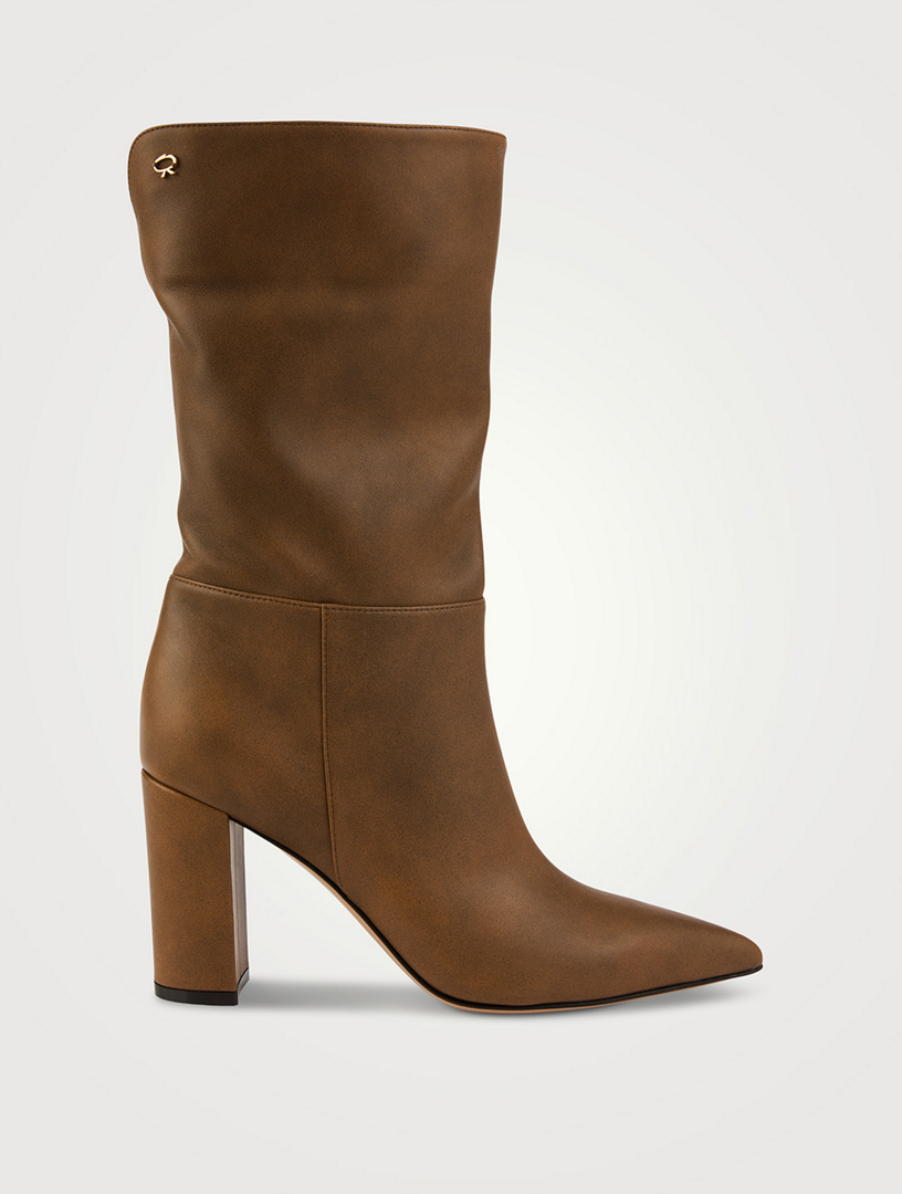 GIANVITO ROSSI Piper Leather Mid Calf Boots Holt Renfrew