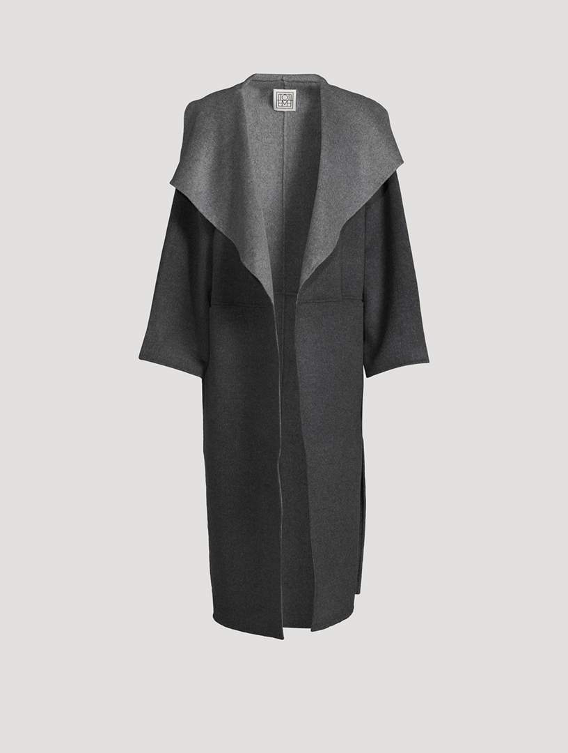 Two-Tone Wool And Cashmere Coat