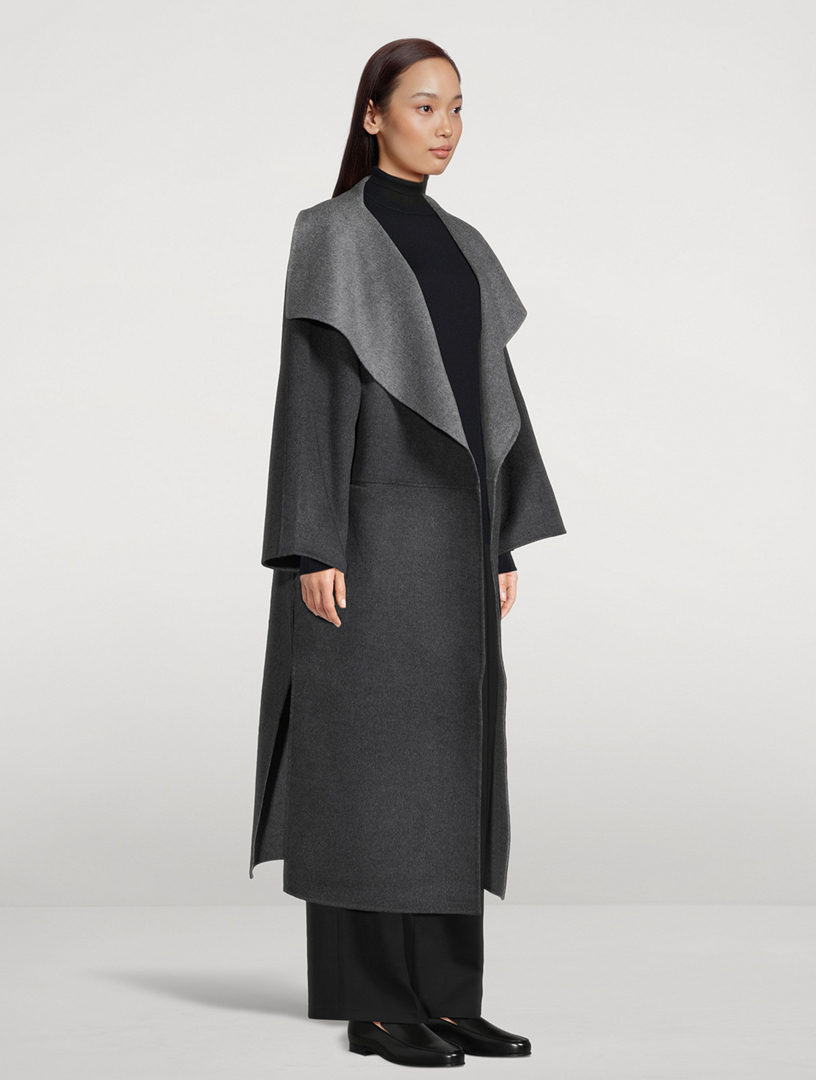 Two-Tone Wool And Cashmere Coat