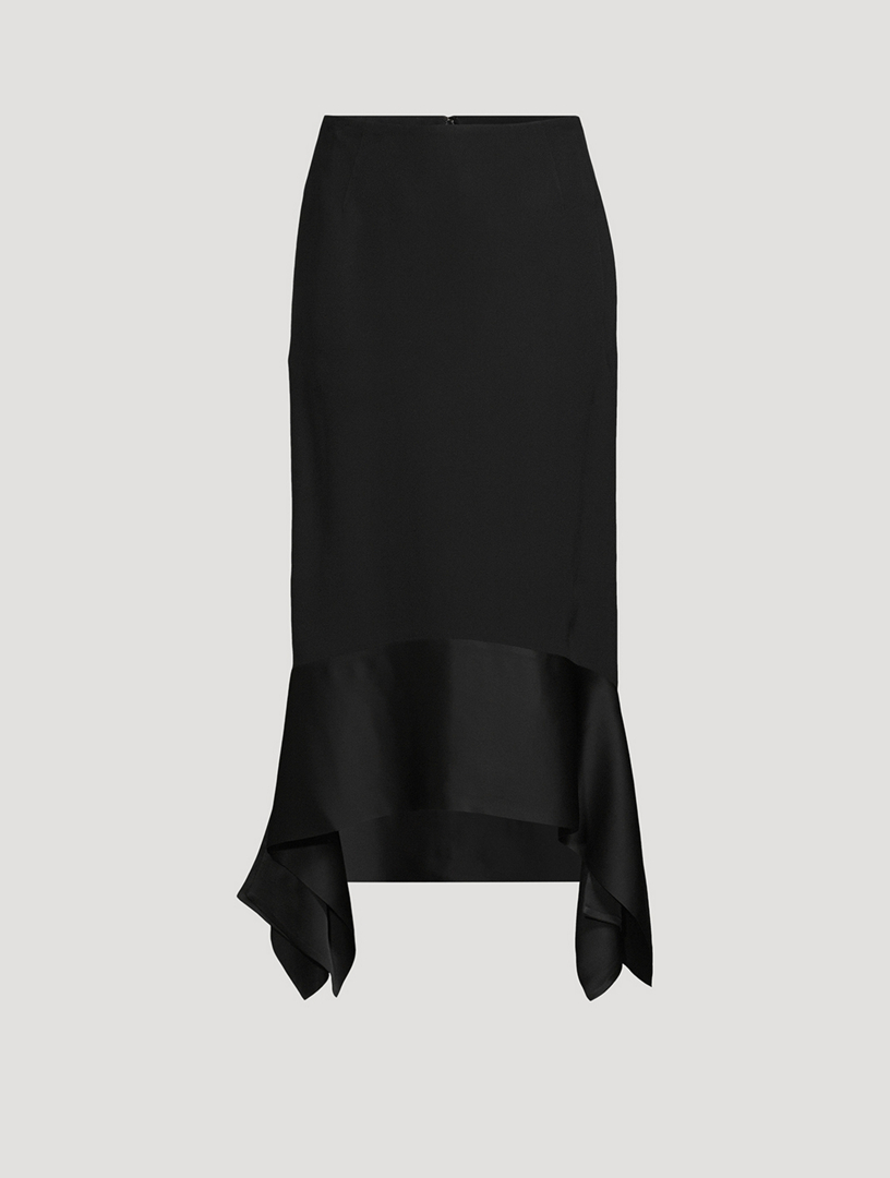 Asymmetric Wool Skirt