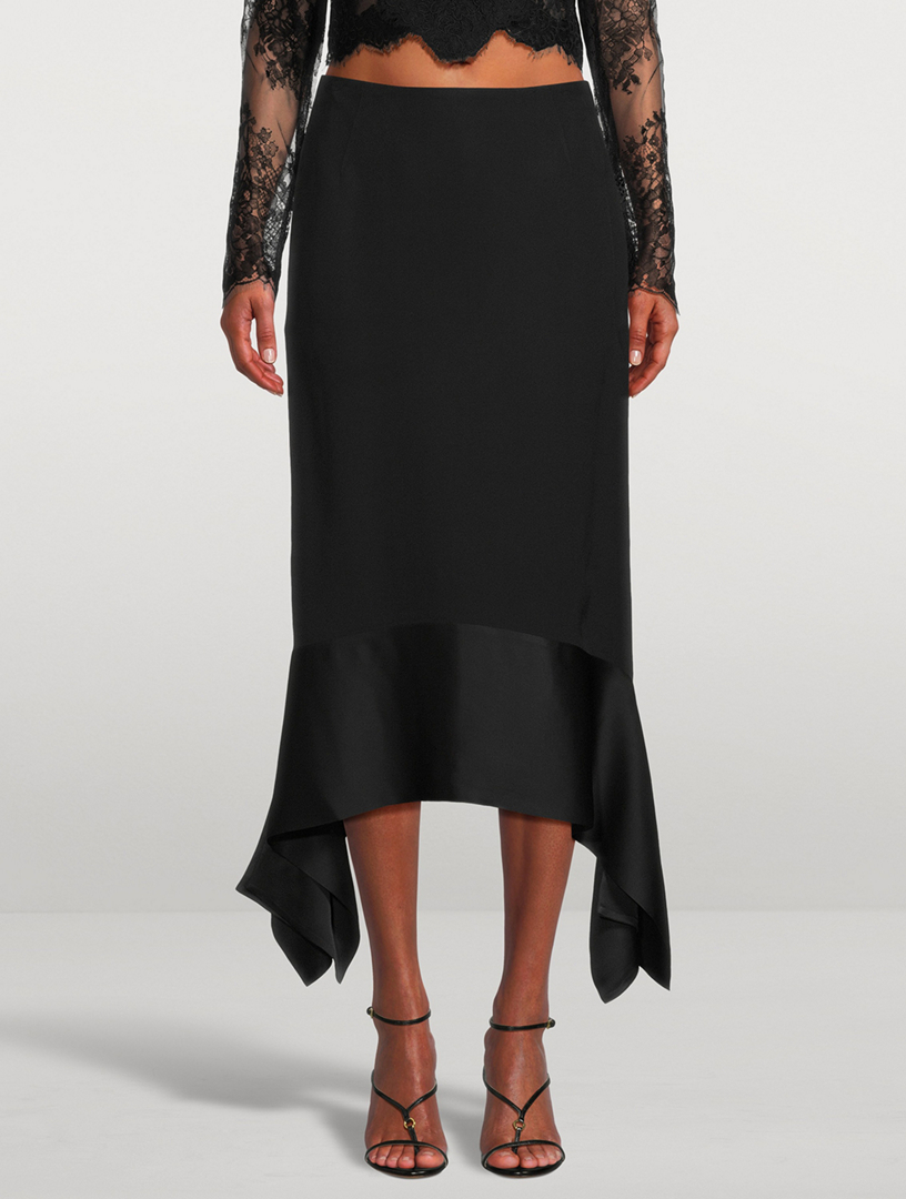 Asymmetric Wool Skirt
